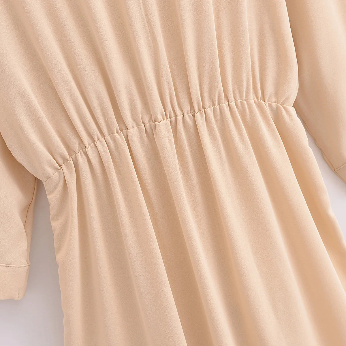 HH Dress Women Elegant Solid Waist Fitted Draped Dress Slim V Neck Half Sleeve Dresses Summer Woman Evening Dress Vestidos