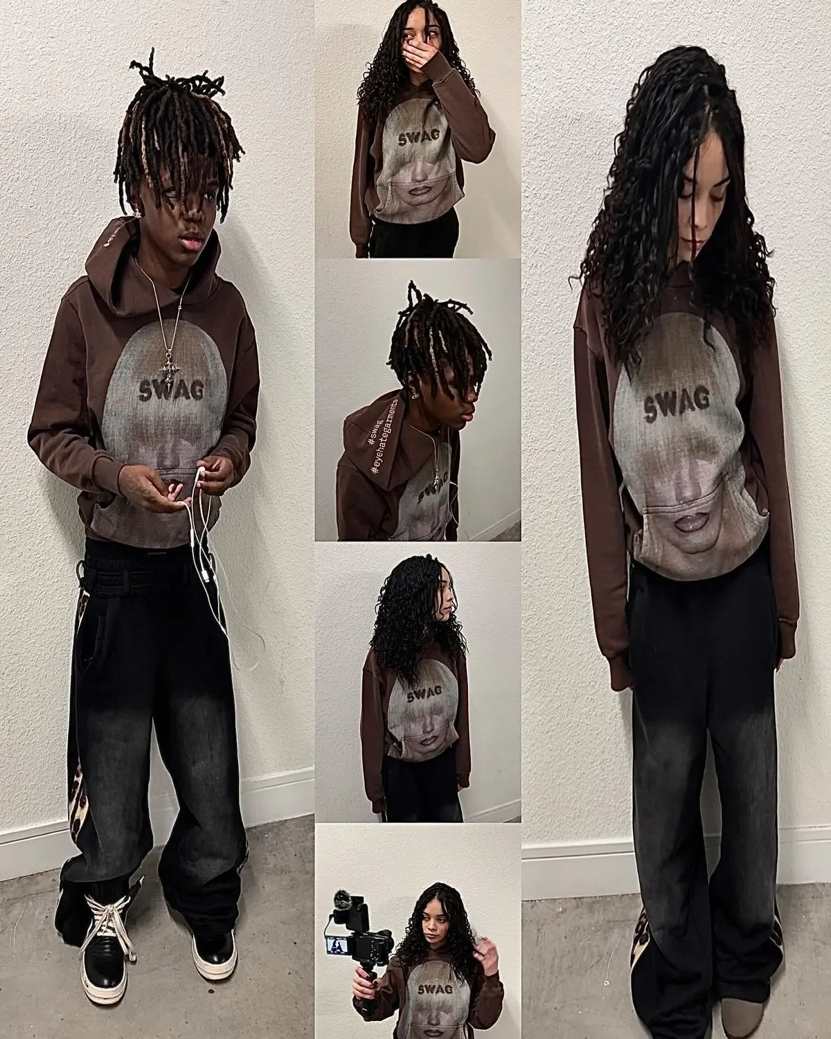 Vintage Embroidery Print Hoodies Women Grunge Sweatshirt Tops Streetwear Harajuku Gothic Y2k Style Hoodie Women Clothing