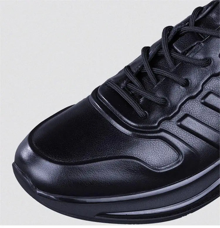 Genuine Leather Shoes Men Ultra Light Cowhide Shoe Cushion Soles Training Sneaker Athletic Running Waterproof Travel Exercise