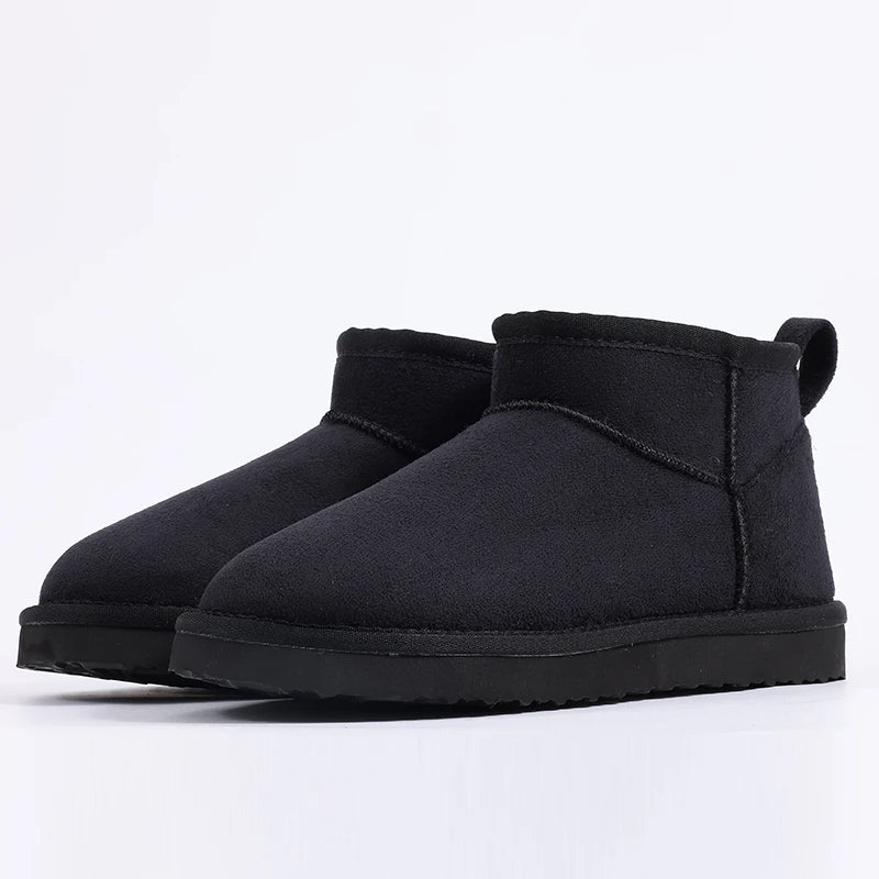 Luxury Winter Short Plush Snow Boots Cotton Shoes New Anti-suede Women Boots Casual Flat Nonslip Cotton Boots Mini Fur Boots