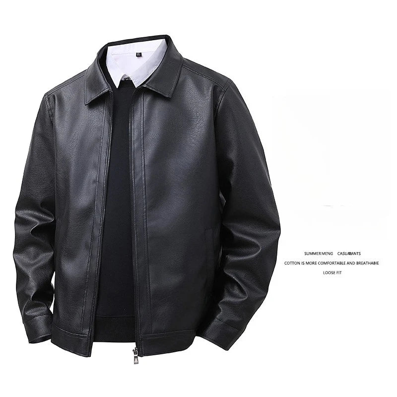 Loose Fit Leather Jacket: Comfortable, Versatile, and Flattering on Every Body Type Windproof and Waterproof Men's Jacket