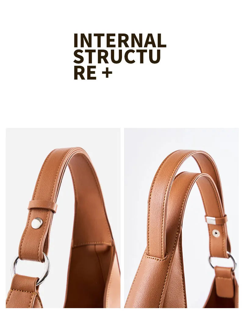 Genuine Leather Women Tote Bags Fashion Luxury Designer Women's Shoulder Bag Quality Cowhide Large Capacity Half Moon Handbags