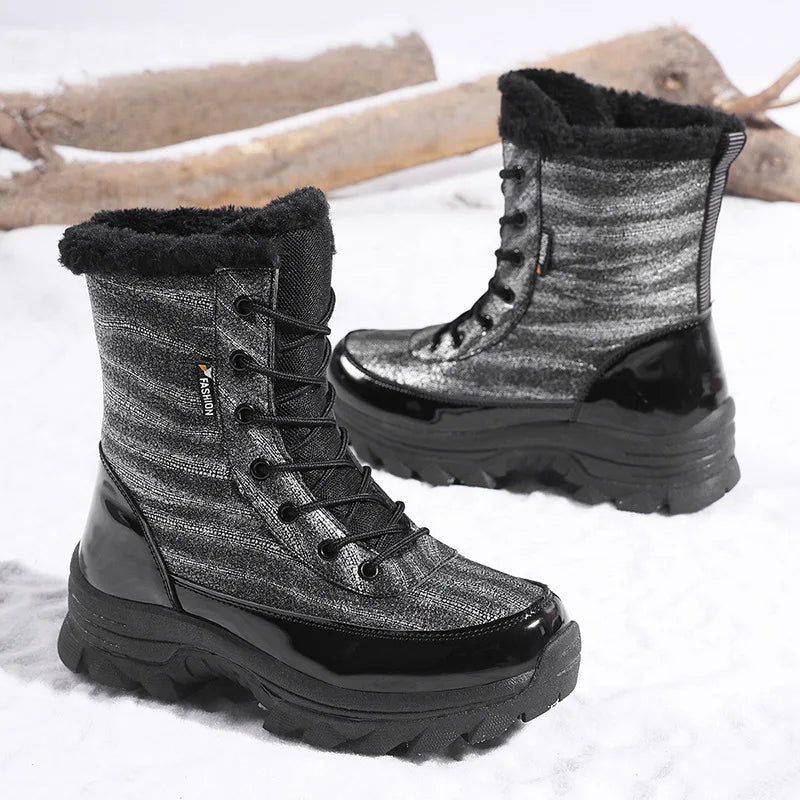 Women's Winter Boots 2026 New High-top Plush Warm Snow Boots for Women Thickened for Extreme Cold Areas Outdoor Boots