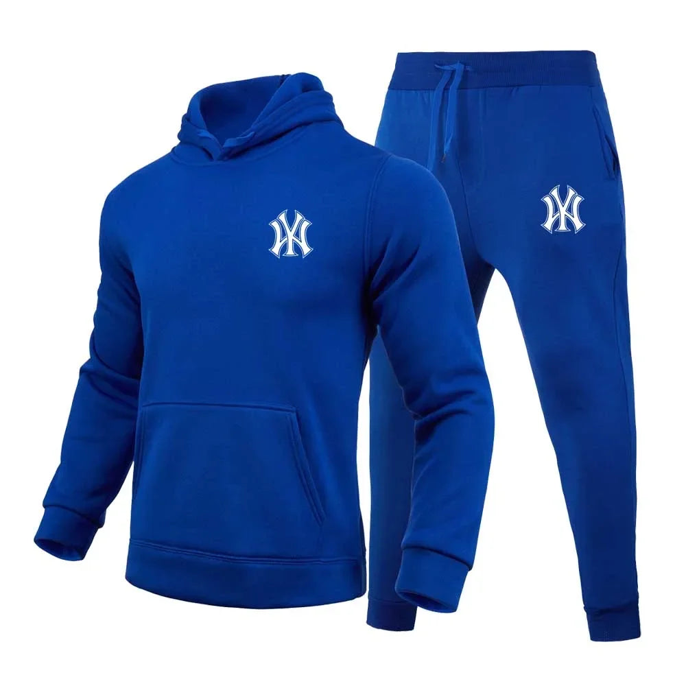 Sportswear, hoodies, drawstring pants, men's sports hoodies, running sportswear for autumn and winter