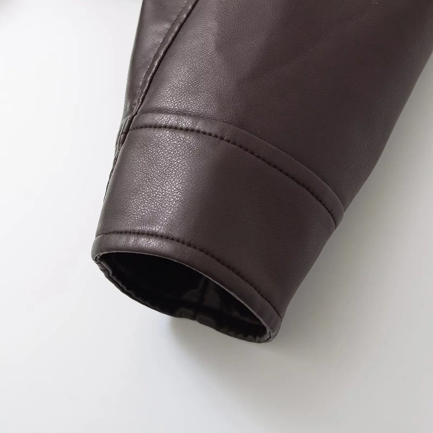 Women Autumn Winter Loose Gray PU Faux Leather Short Jackets Belt Female High Street Zipper Retro Moto Biker Coats Outwear XS-XL
