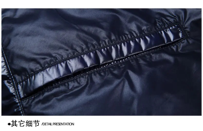 High End Thick Brand Casual Fashion Shiny Men Down Jacket Winter Warm Hooded Designer Parkas Windbreaker Puffer Feather Coats
