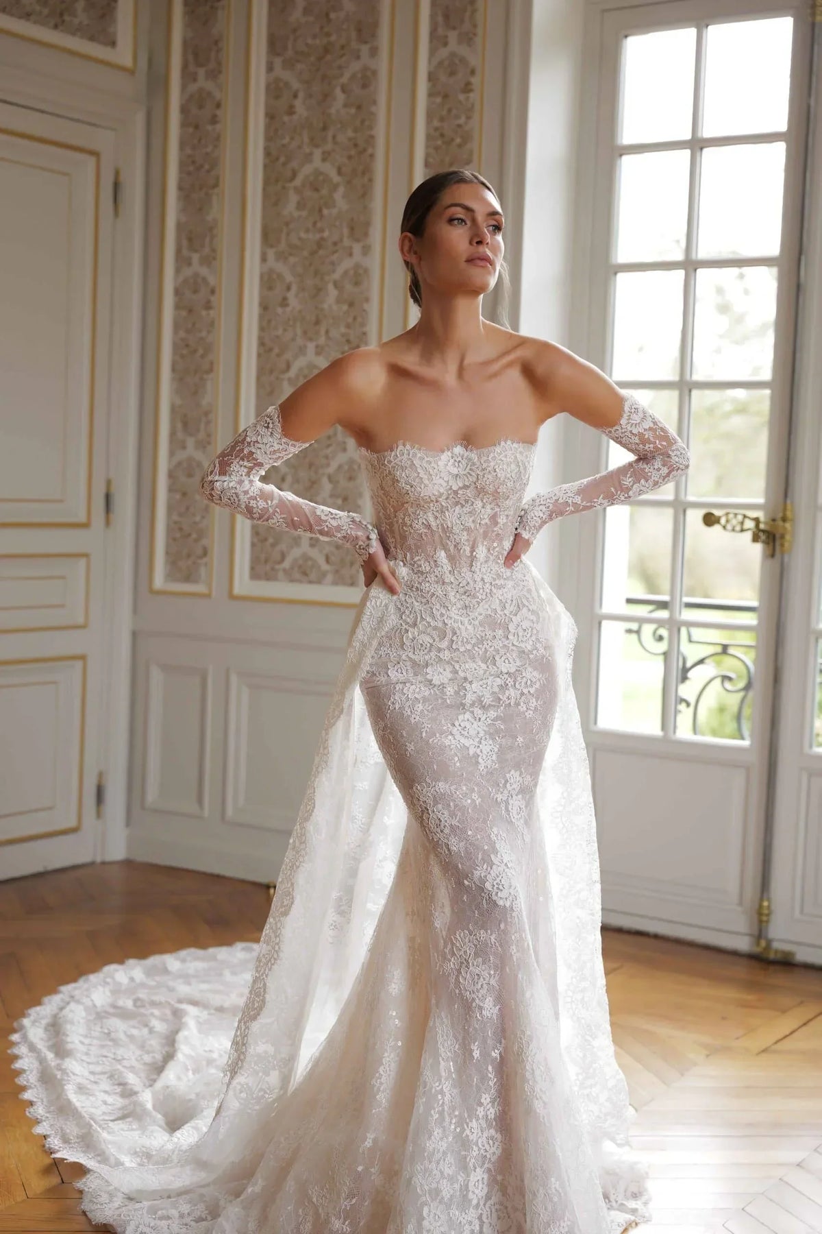 wedding dress Sexy Lace Mermaid Wedding Breathtaking Off Shoulder Long Sleeves Bridal Gowns Dress vestidos de novia
