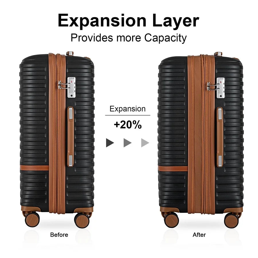 Joyway Carry On Luggage Set, Expandable Suitcase with Spinner Wheels and TSA Lock, Hard Shell Lightweight Durable