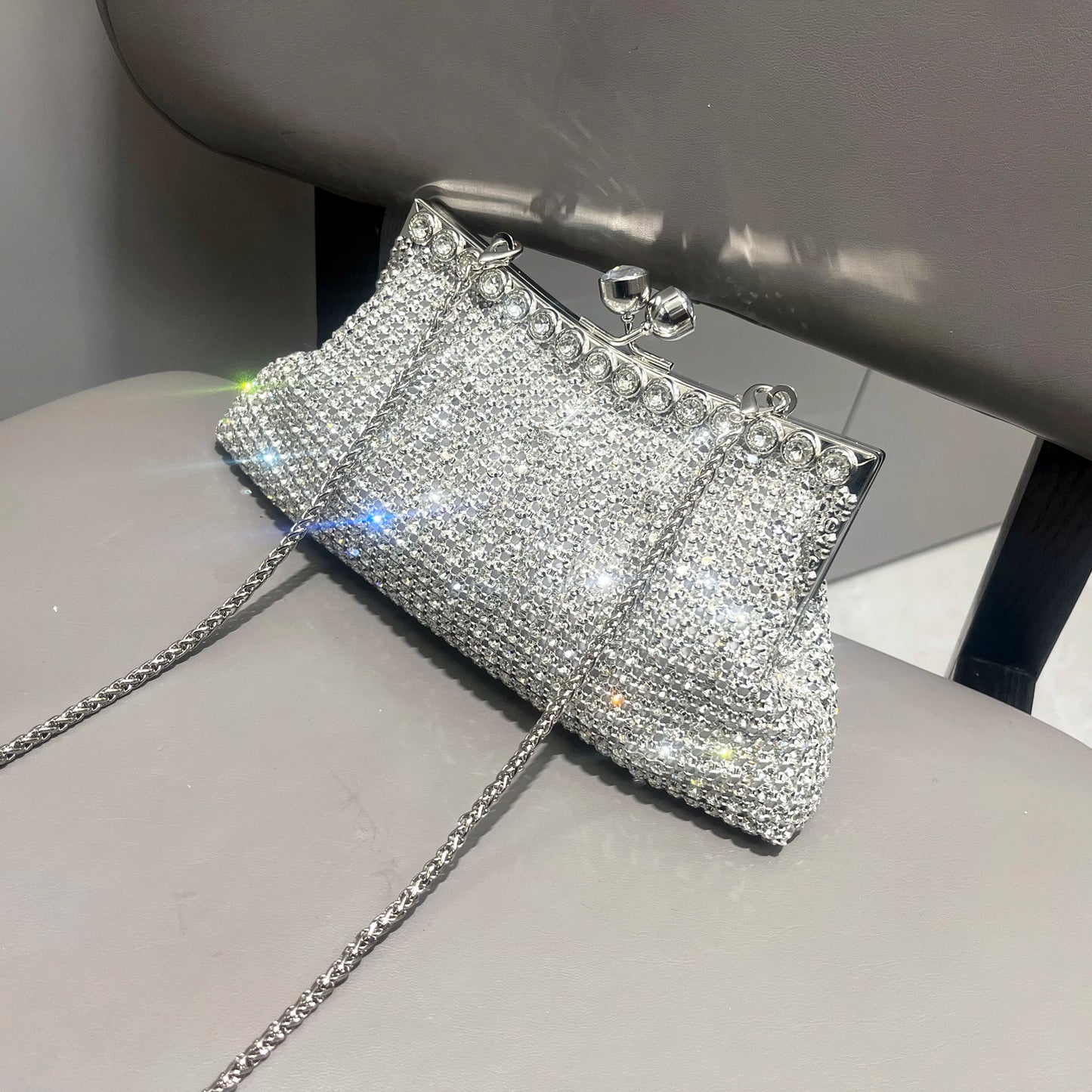 Handle Rhinestones Evening clutch Bag Purses and handbag luxury Designer shiny Crystal Clutch purse bucket bag shoulder bags