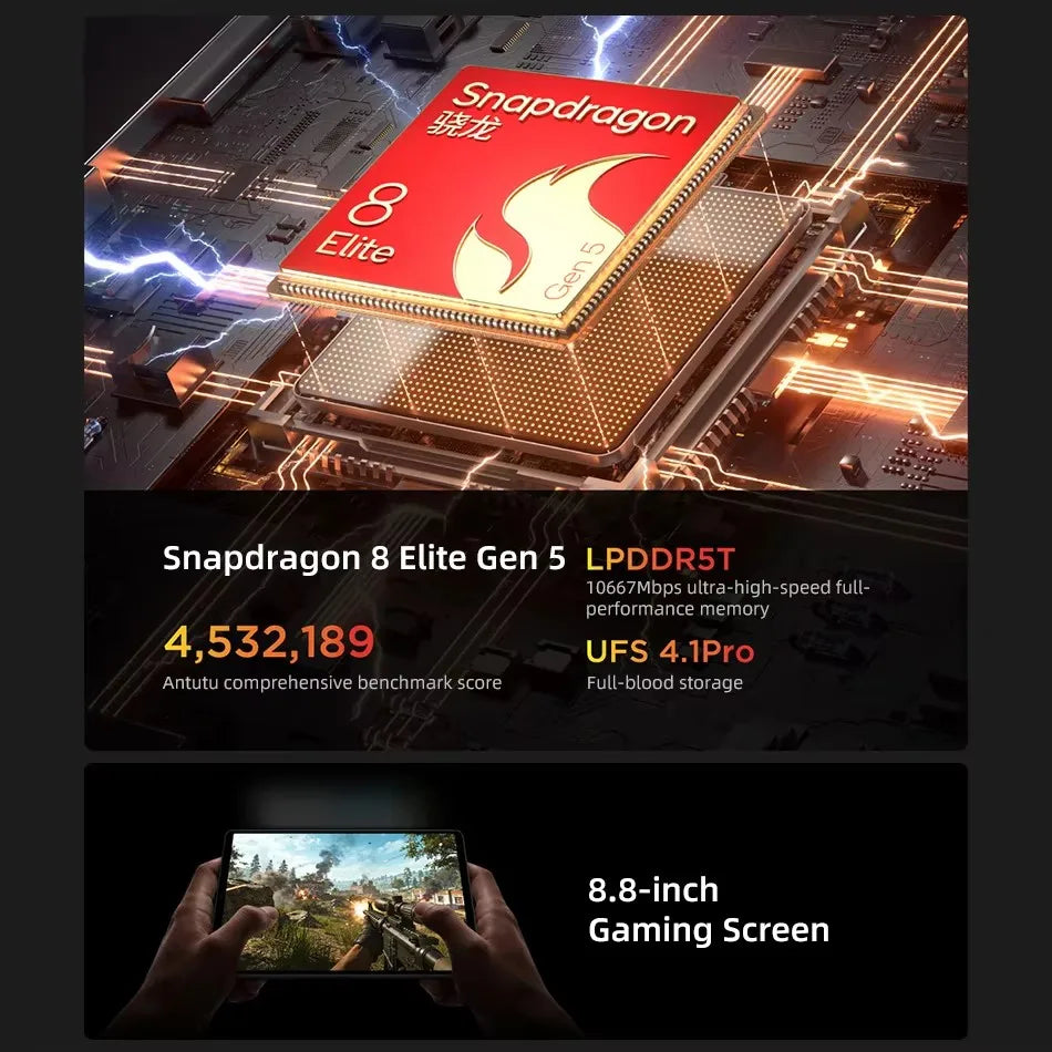 CN ROM Lenovo Legion Y700 Gen 5 8.8" Gaming Tablet TB323FU Snapdragon 8 Elite Gen 5