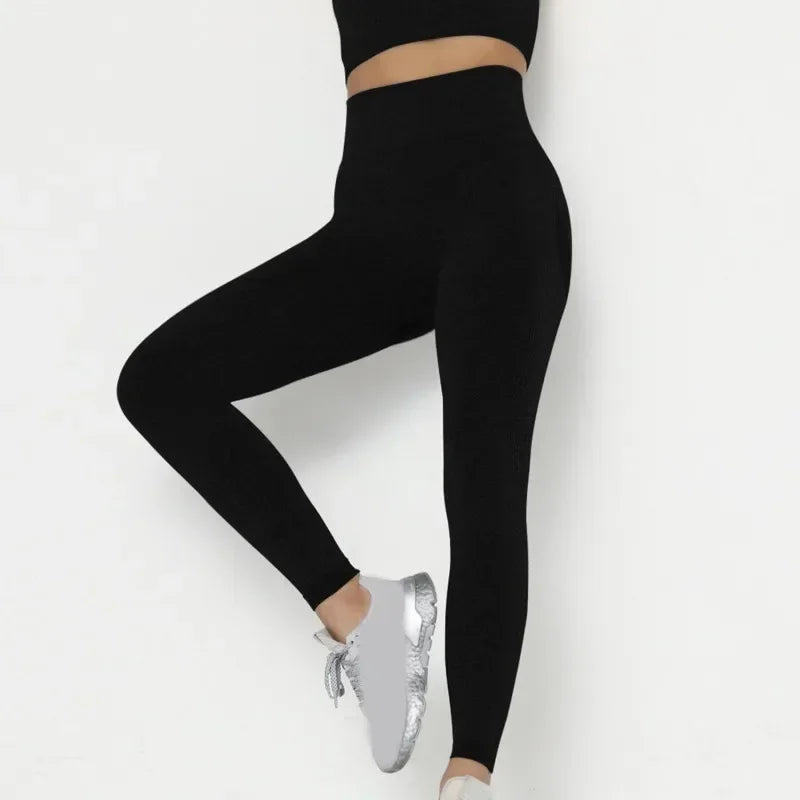 Women Yoga Leggings High Waist Exercise Sports Trousers Running Fitness Gym Leggings Quick Dry Hip Lifting Femme Slim Pants