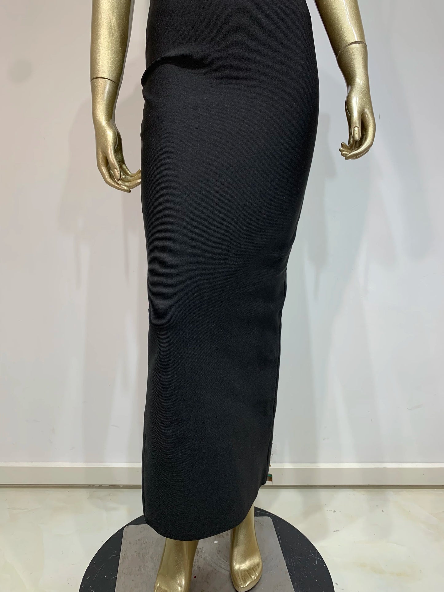 Women Celebrity Sexy Off Shoulder Bow Tie Diamonds Black Maxi Long Bandage Dress 2024 Knitted Elegant Evening Club Party Outfit
