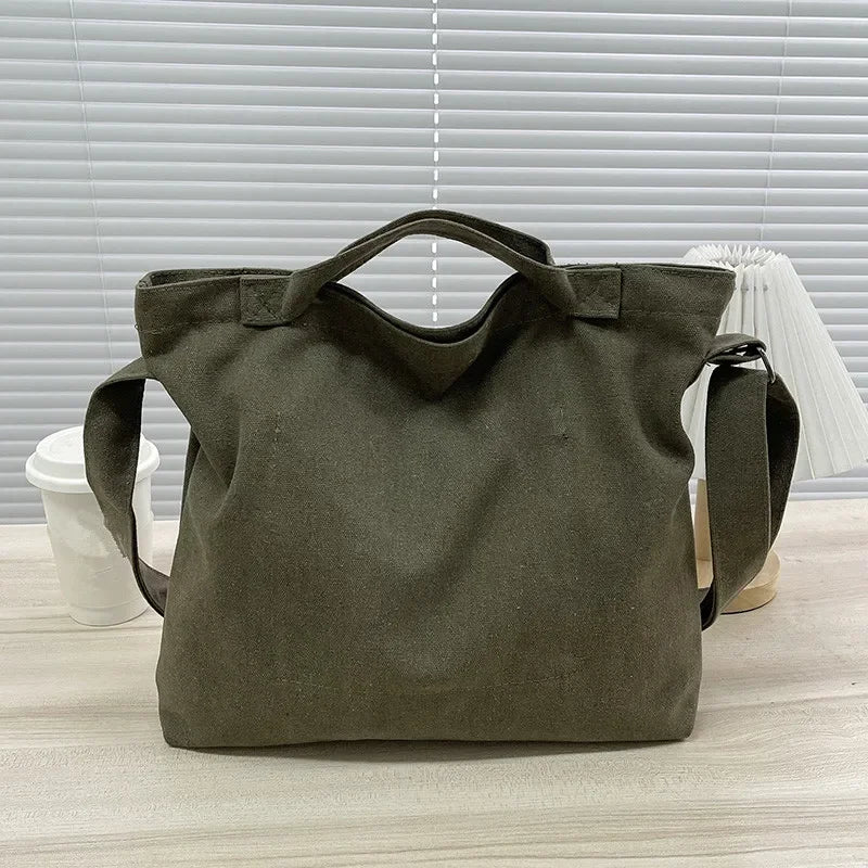 Youth Large Capacity Crossbody Bag, Letter Solid Color Shoulder Bag, Large Capacity Tote Bag, Student School Bag