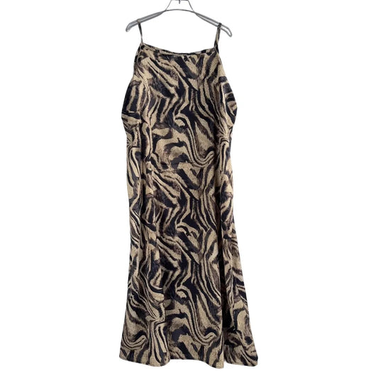 Floral Print Loose Women's Summer Fashionable Romantic Sweet Fresh Chiffon Vest Dress Midi Skirt round Neck Sleeveless