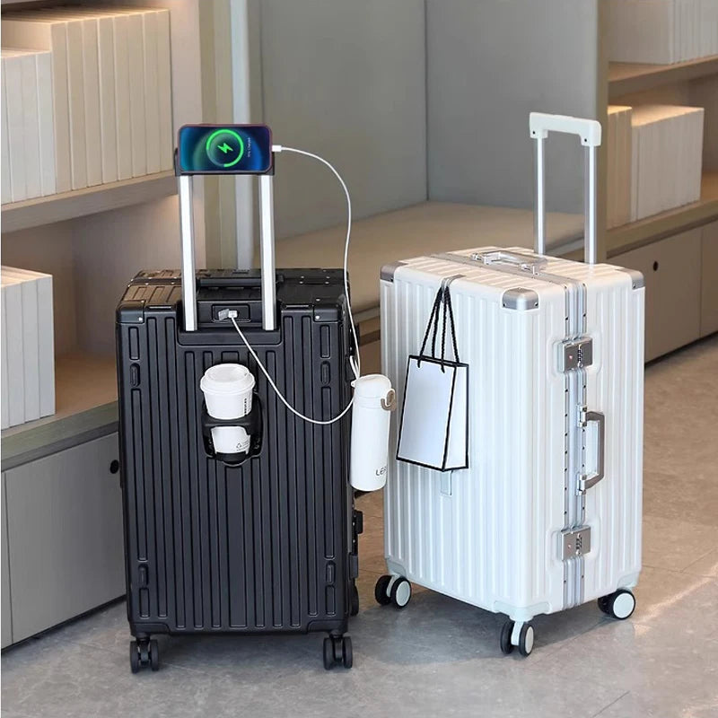Large Capacity Suitcase 30-inch Sturdy and Durable ABS+PC Rolling Luggage Aluminum Frame Cabin Trolley Case 20 inch Boarding Box