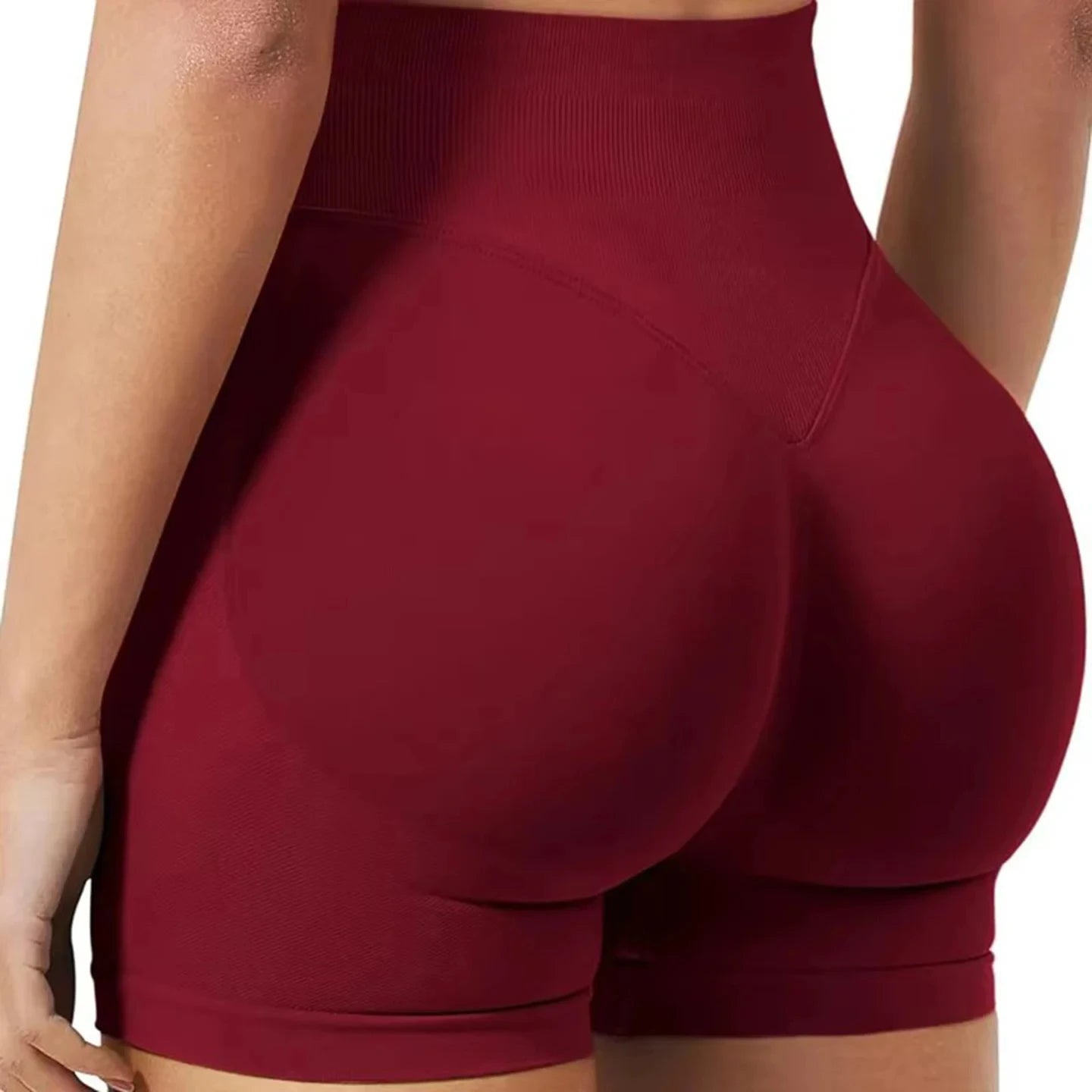 Summer High Waisted Yoga Shorts For Women Fashionable and Sexy Running Fitness Pants Solid Color Yoga Leggings Elastic Tights