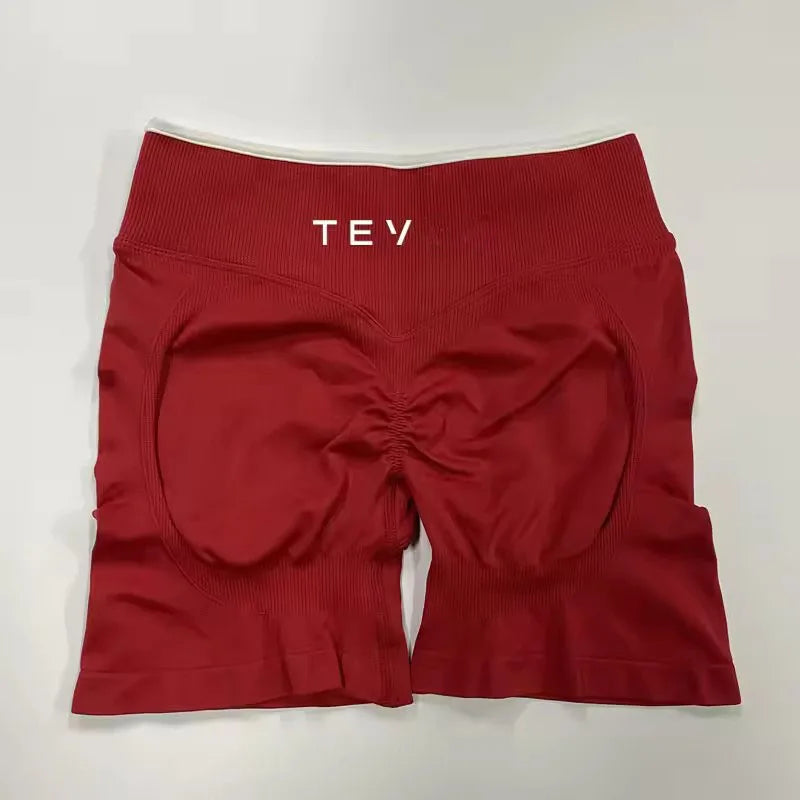 Ignite Sculpt Series Logo Scrunch Seamless Leggings Women Yoga Pants Hip Lifting Running Exercise Gym Sports Bra Fitness Shorts