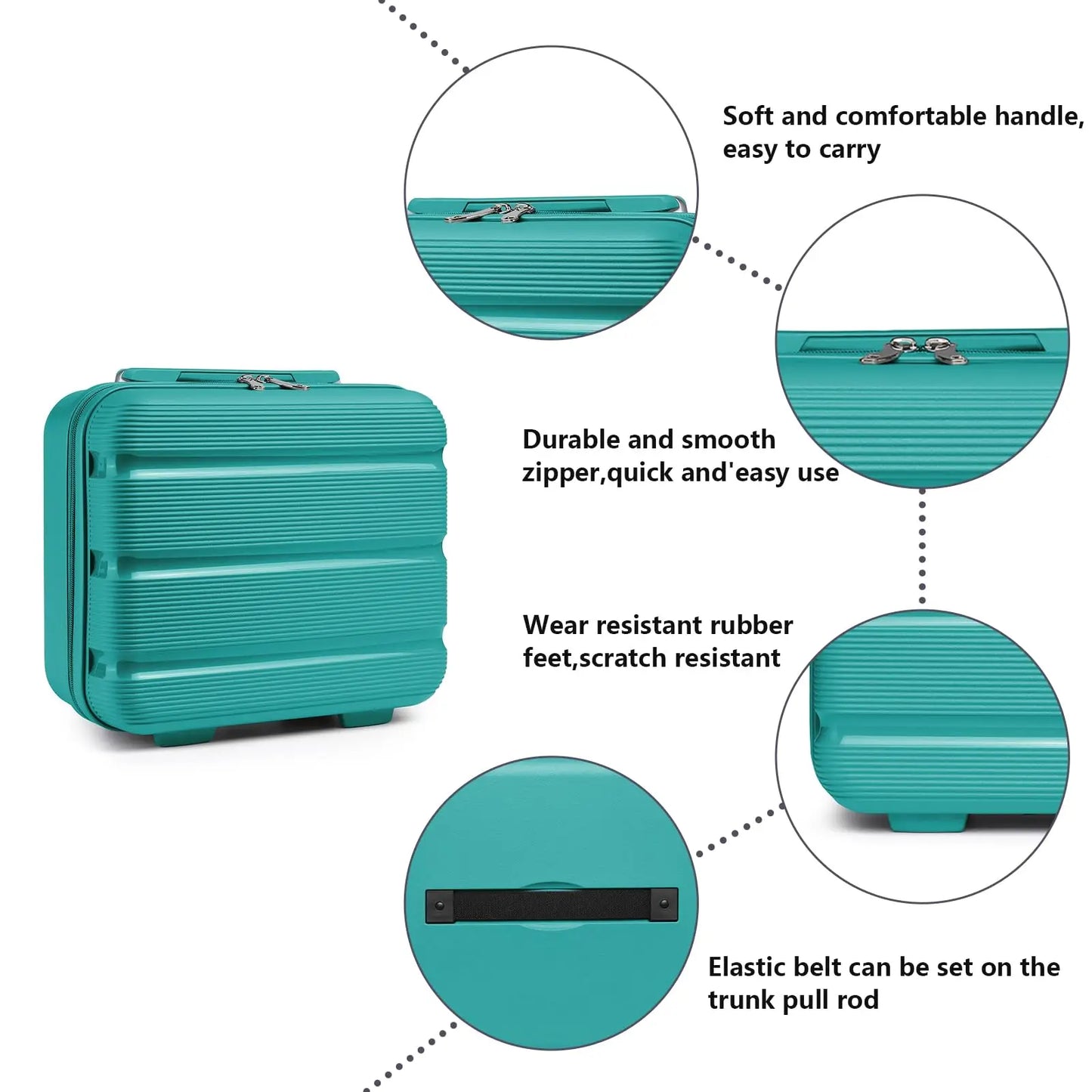 KONO cosmetics Case WOMEN'S & girls Hard Case Small Beauty Case hand luggage Cabin Luggage Practical & Compact