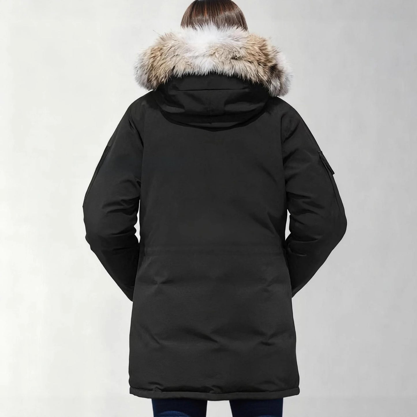 2025 New Palm Moose #09e Women Expedition Parka Thickened Cotton Polyester White Duck down Filled Coat with Hood And Coyote F...