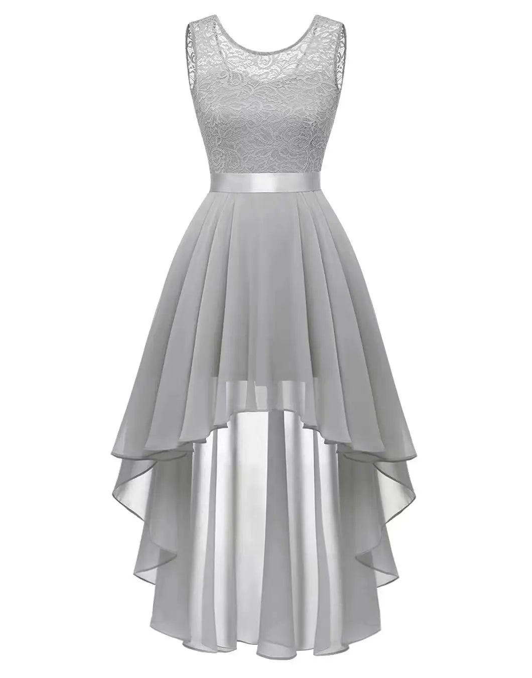 Sexy Lace Trim Chiffon Midi Dress Women's Party Dress Evening Dress Formal Dress Flared Hem Wedding Guest Dress Flowy A-line