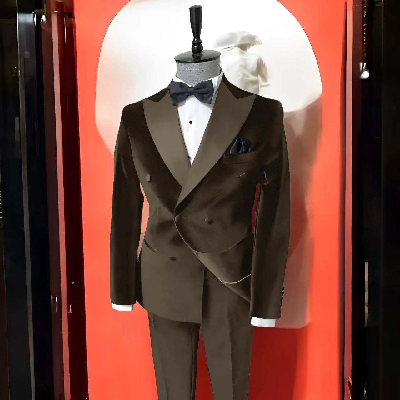 Black Velvet Suits for Men Peak Lapel Formal Wedding Groomsmen 2 Piece Jacket Pants Male Clothing Luxury Costume Homme Terno