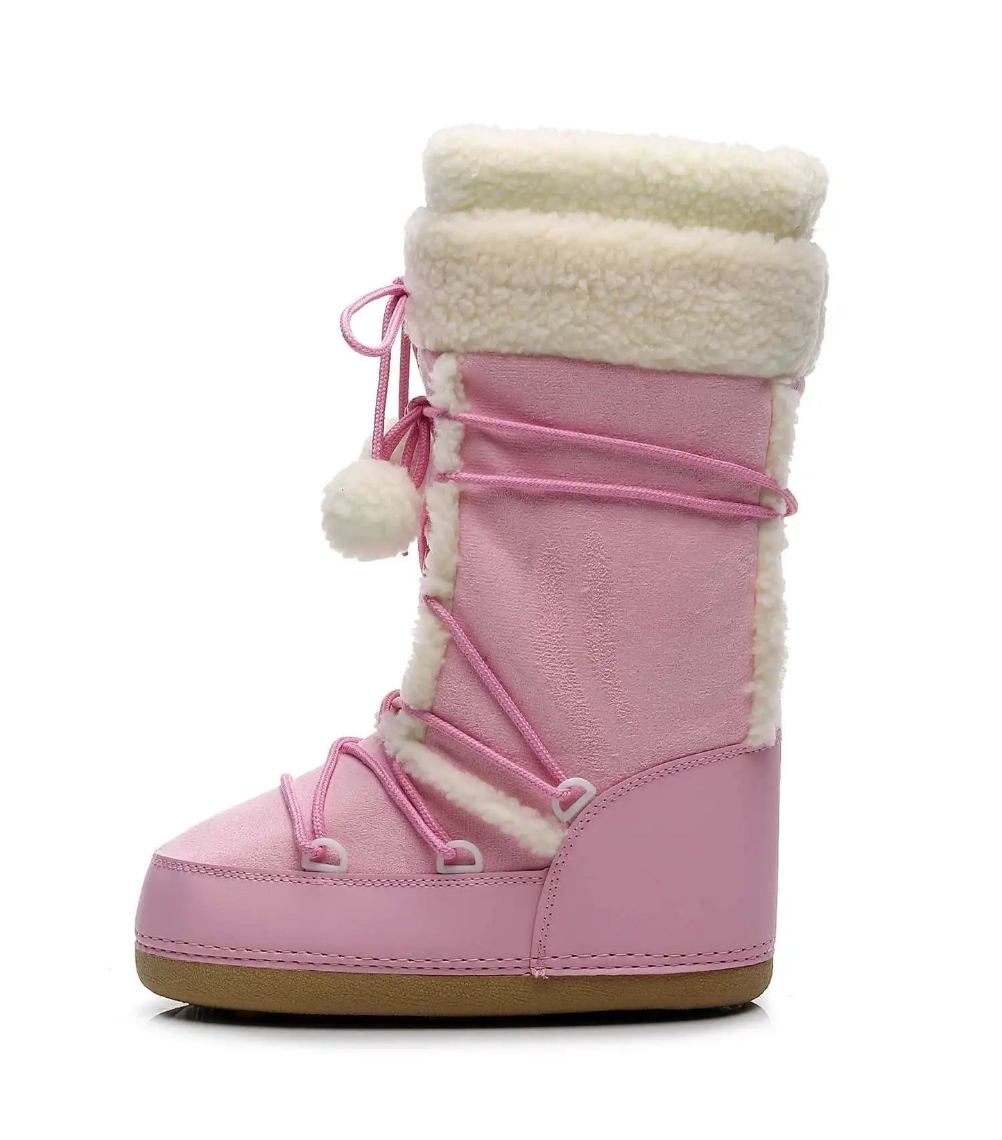 Women's Winter Boots 2026 Women Snow Boots Cold-proof Warm Mid-calf Pink Space Boots Slip-resistant Cotton Woman Winter Shoes