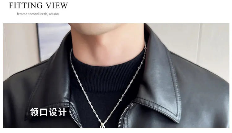 Men's 2026 Motorcycle Biker Jacket, Faux Leather PU Motorcycle Jacket, Slim Fit Stand Collar, Streetwear Zipper Jacket