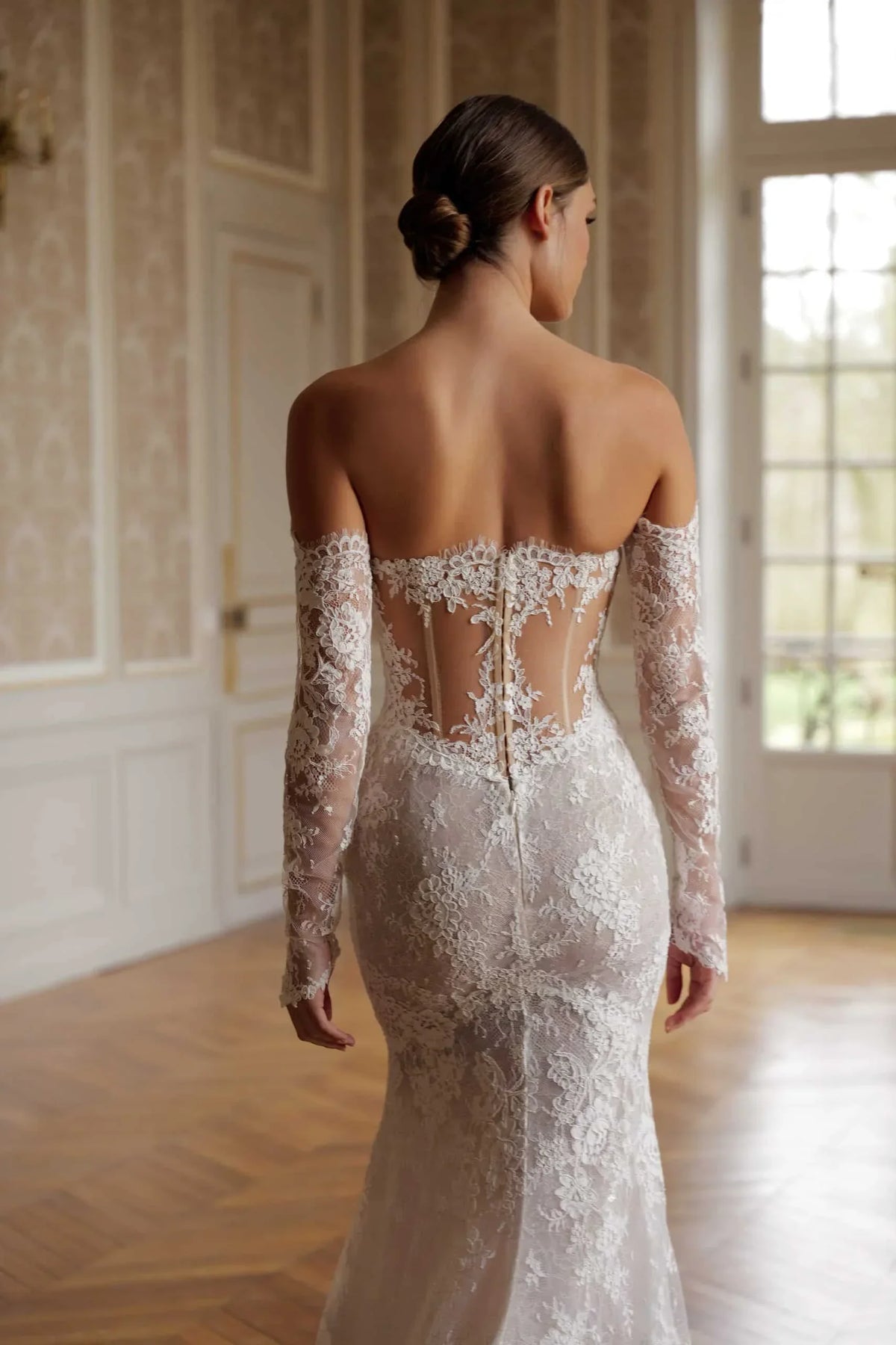 wedding dress Sexy Lace Mermaid Wedding Breathtaking Off Shoulder Long Sleeves Bridal Gowns Dress vestidos de novia