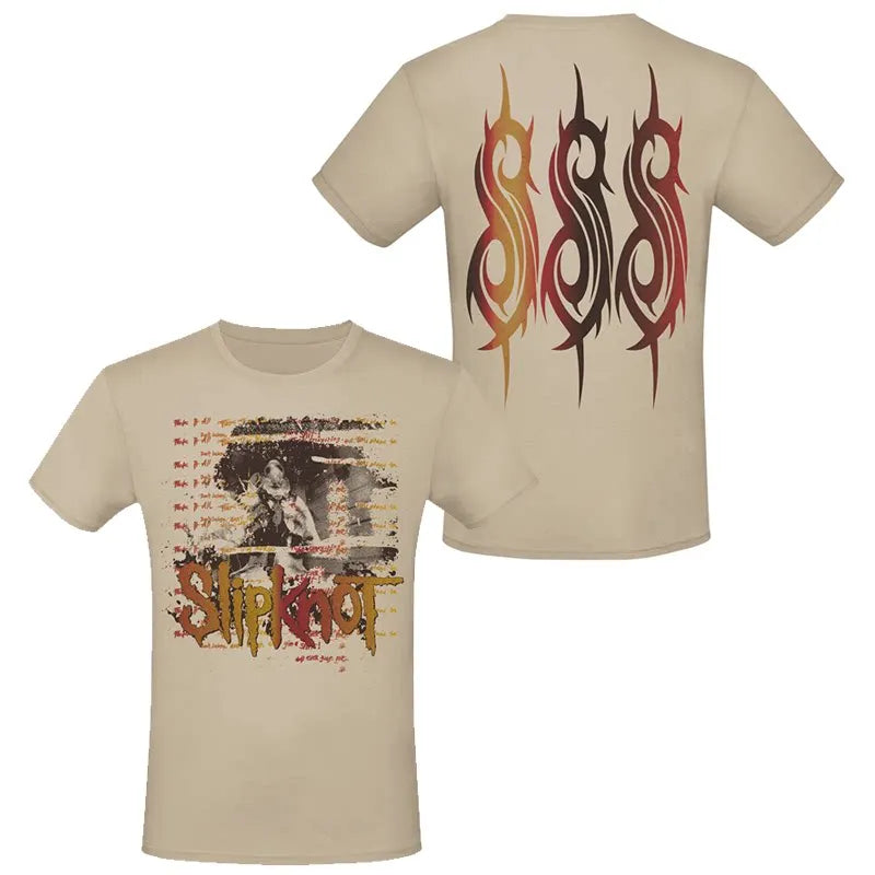 Photo SLIPKNOT Gothic Style Band T-Shirt 100% Cotton Graphic Tee Men Women Summer Streetwear Top