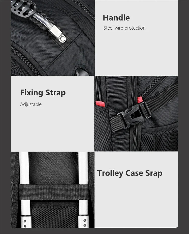 2026 Swiss-Multifunctional bags Durable 17 Inch Laptop Backpack, Travel Bag,College Bookbag,USB Charging Port,Water Resistant