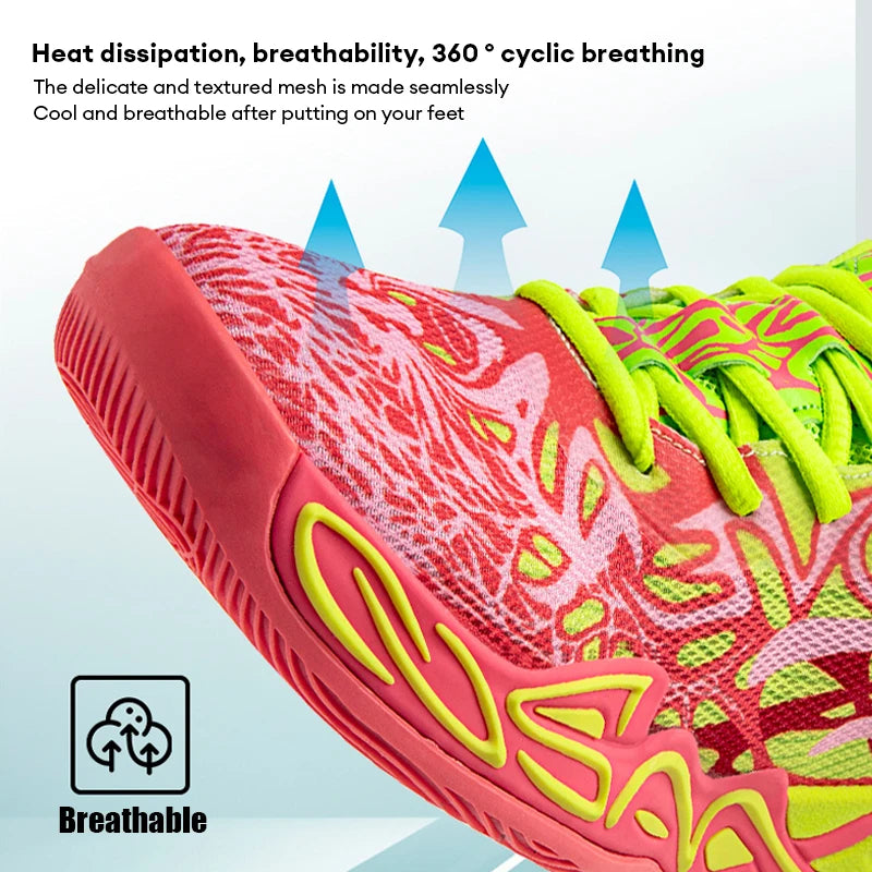 High Top Basketball Shoes for Men Women Anti-Slip Outdoor Sports Sneakers Breathable Athletic Training Shoes for Gym Running