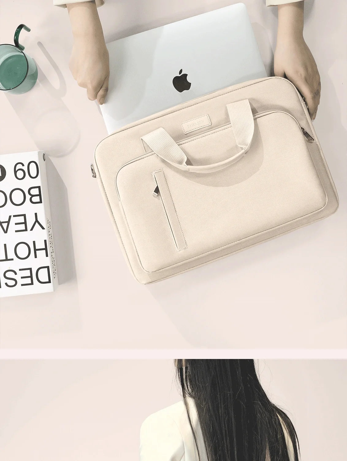 Laptop Bag Case 13.3 14 15.6 17.3 Inch Waterproof Notebook Bag for Macbook Air Pro 13 15 Computer Shoulder Handbag Briefcase Bag