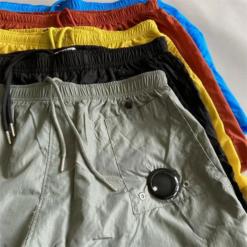 Top quality luxury knee-length  summer youth leisure sports nylon shorts loose men's beach 5-point pants