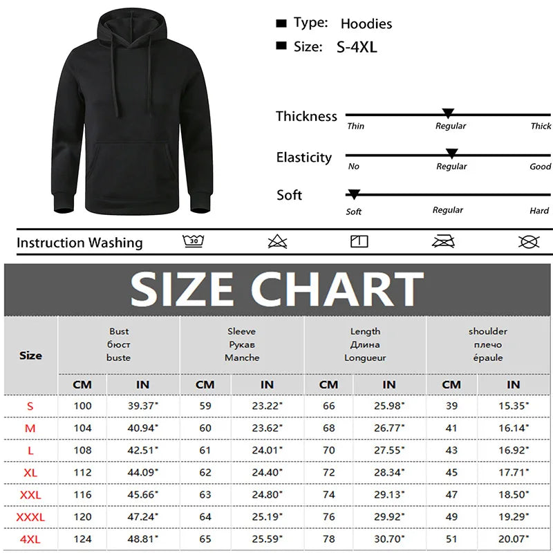 Winter Solid Color Men Hoodies Fleece Warm Mens Sweatshirt Fashion Men Fleece Warm  Sweatshirt