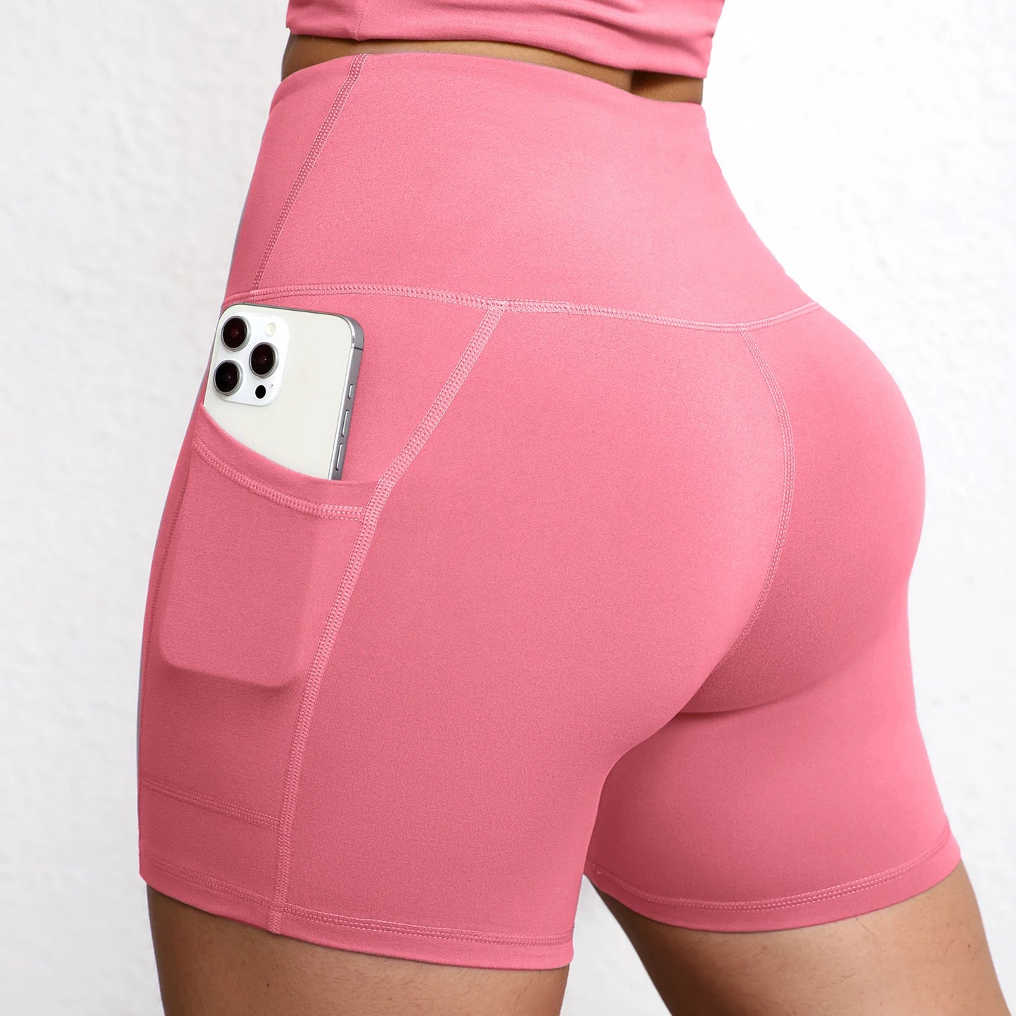 1/3pcs Women Fitness Sexy Short With Pocketed Yoga Legging Shorts Hip LiftTight Sports Shorts Quick Drying Cycling Workout Gym
