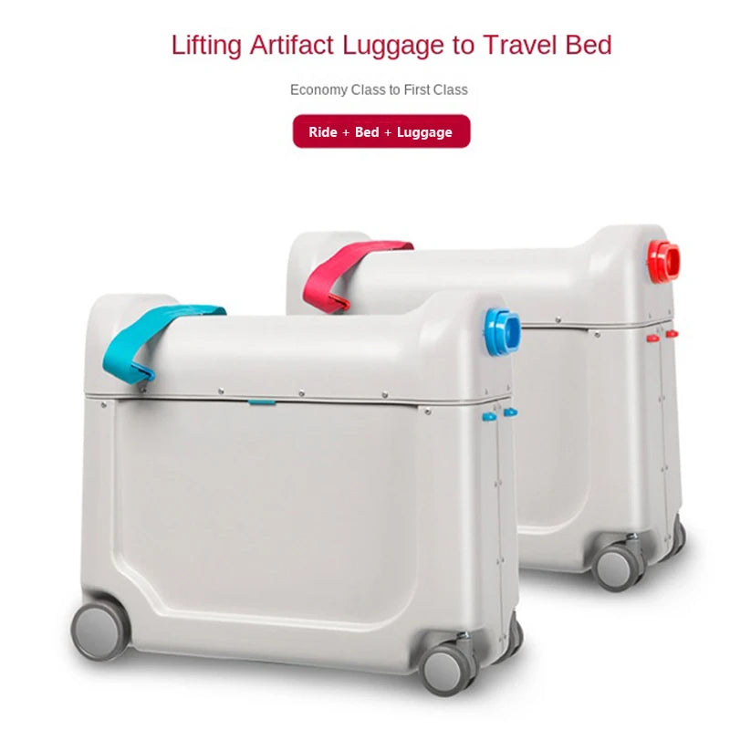 Children's Luggage Can Lie Down Can Sit Can Ride Multi Purpose Child Cabin Suitcase ABS Multifunctional Baby Traveller's Bed