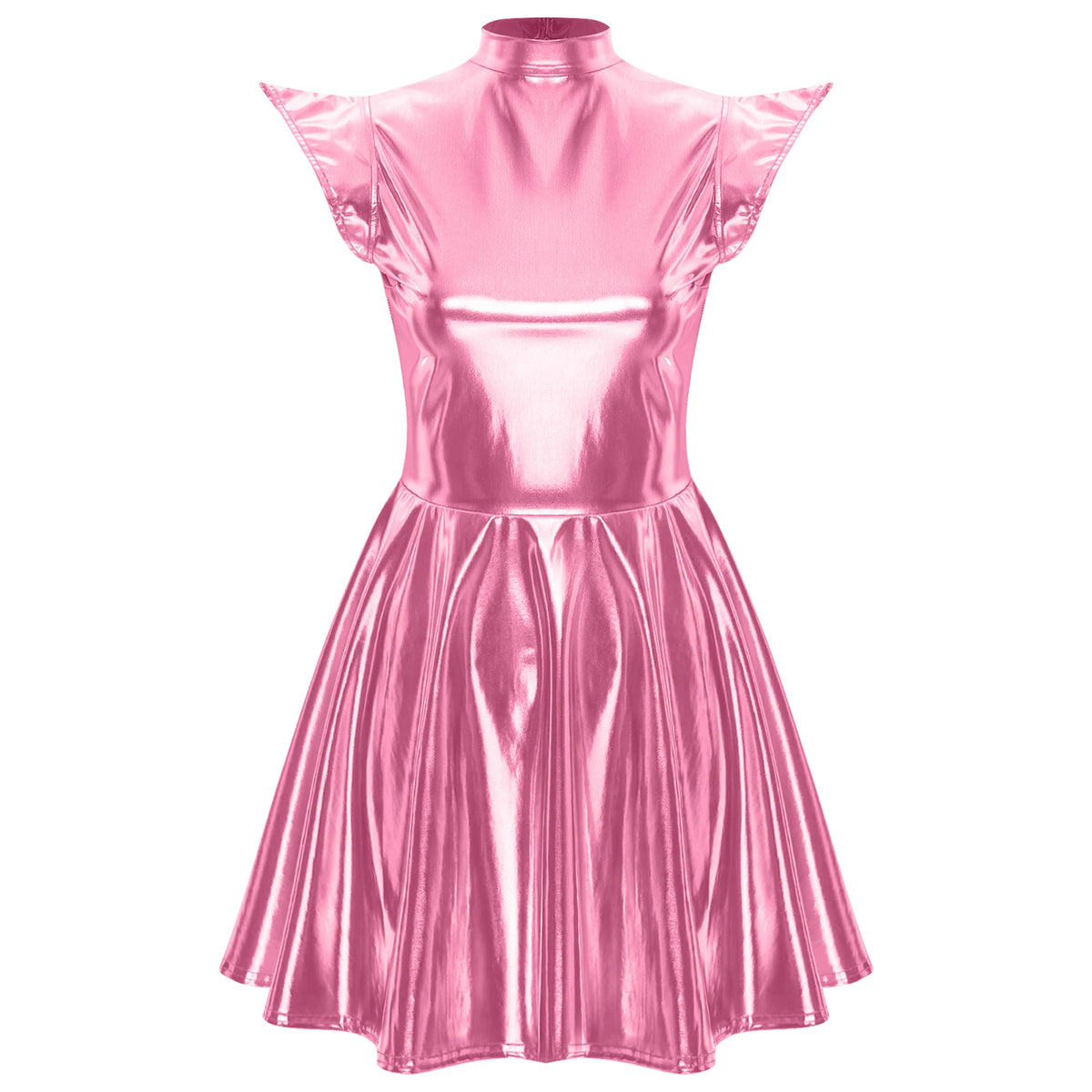 Womens Astronaut Alien Outer Space Alien Robot Cosplay Dress Halloween Cutie Costume Sequin Metallic Shiny A-line Mini Dresses