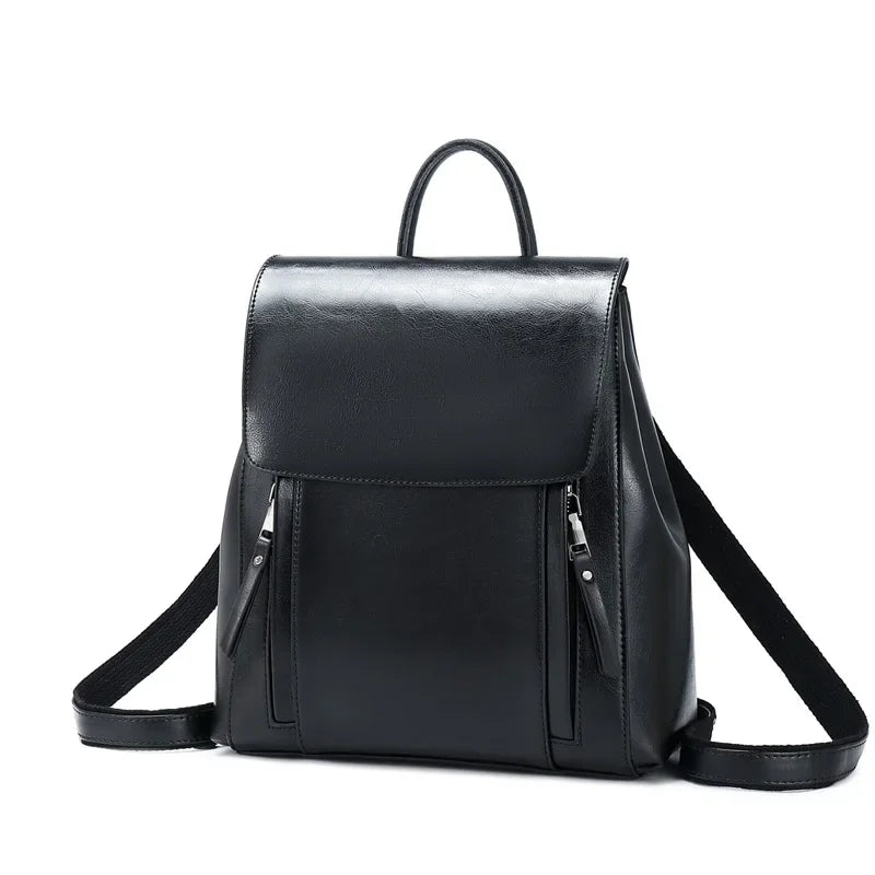 Women Backpack Cross Body Shoulder Bag Genuine Leather Girls School Female Natural Skin Book Laptop Rucksack Messenger Bags