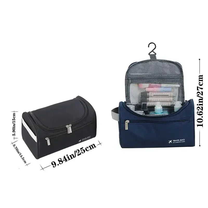 For Traveling Large Cosmetic Bag Leather Toiletry Bag for Men Women Dopp Kit Mens Hanging Toiletry Bag