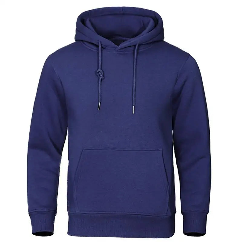 Winter Solid Color Men Hoodies Fleece Warm Mens Sweatshirt Fashion Men Fleece Warm  Sweatshirt