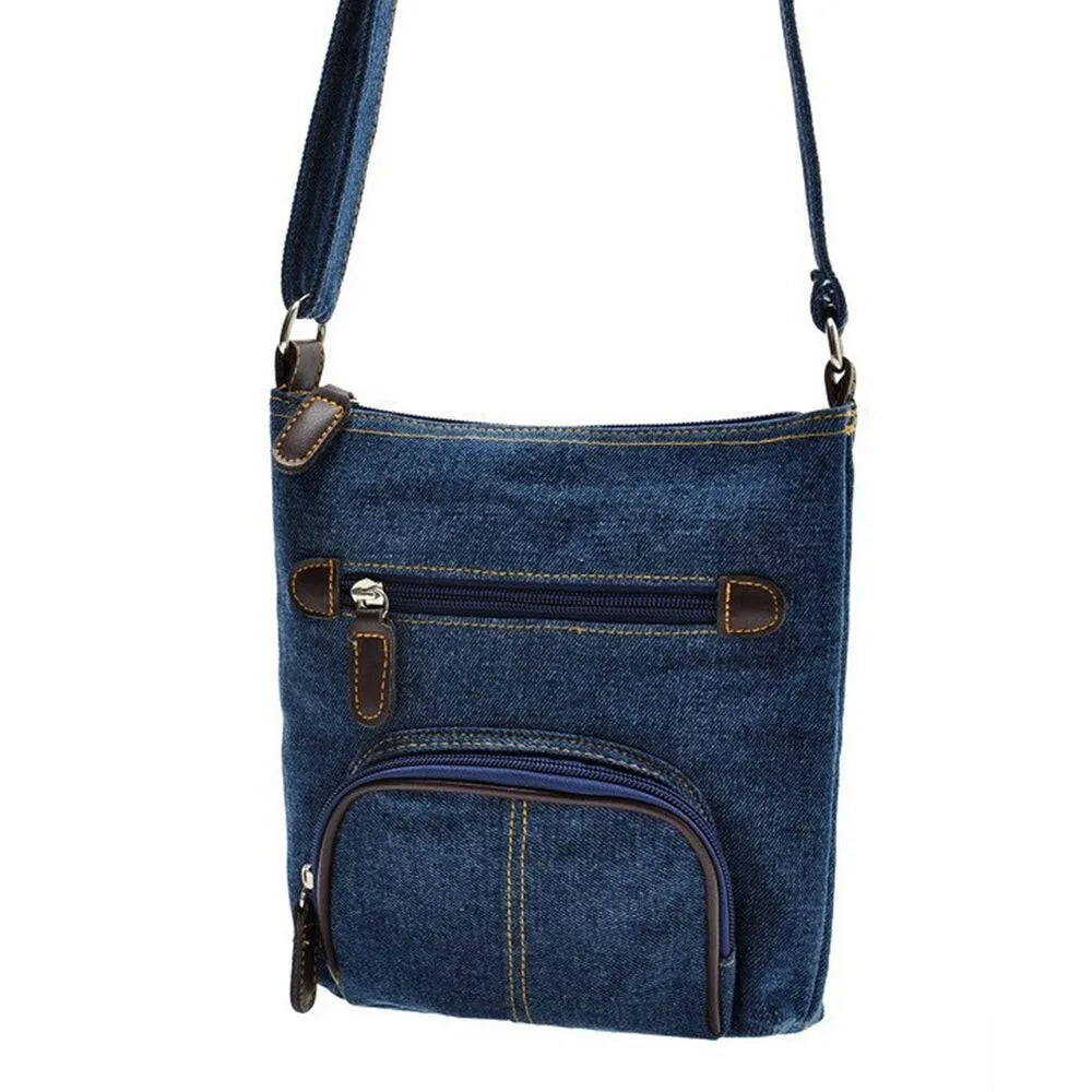 Retro Cross Messenger Women Handbag Casual Purse Casual Bag Denim Shoulder Bag