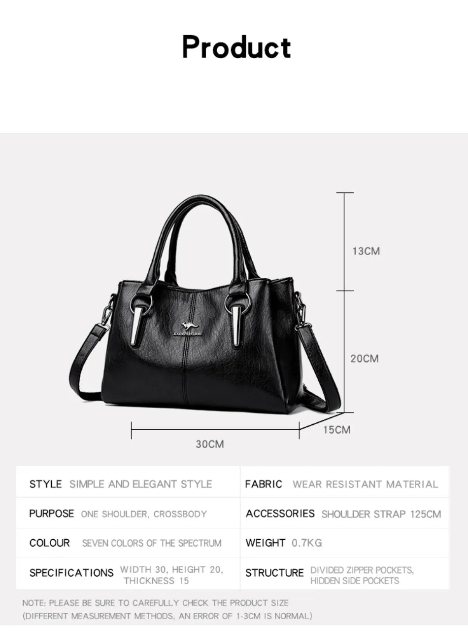 High-quality Soft Leather Luxury Handbags Women Bags Designer High-capacity Ladies Crossbody Hand Bags for Women 2024 Sac A Main