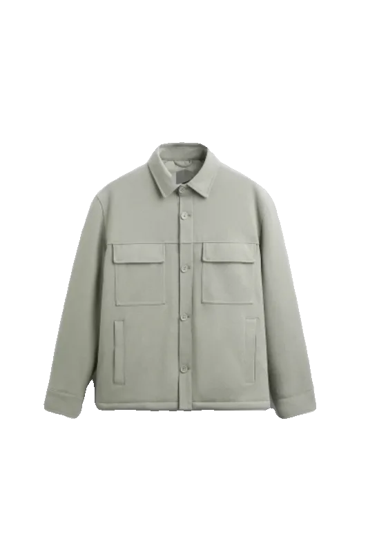 Spring Menswear Texture irt Jaet Multi-ket Workwear Sle Casual Long Sve Collared Outerwear for Middle Youth