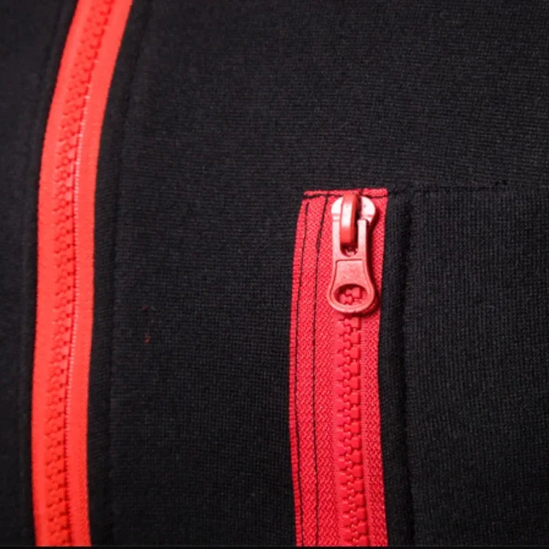 Casual Men Hoodie Sweatshirt 2025 Slim Male Zipper Streetwear Cardigan Hoodies Outerwear Black Sportswear Men Hooded Jacket