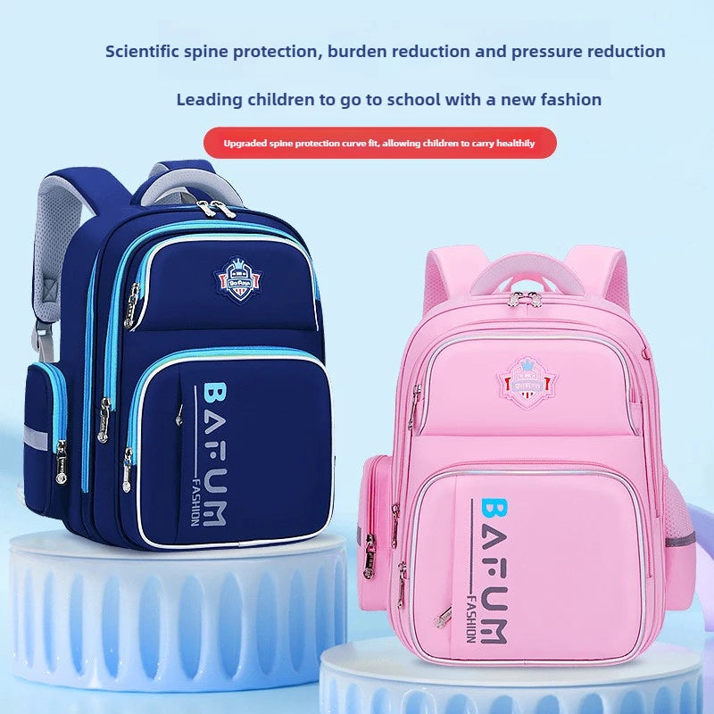 2025 New Design Large Capacity Ergonomic Teen School Backpack Waterproof Lightweight Spine Protection for Grades 1-3-6 Students