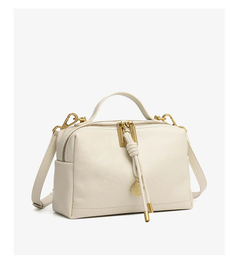 YANATARI Luxury Handbags Female Crossbody Bags Shoulder Bag Women Bags New Fashion 2026 Genuine Cowhide Leather Satchel