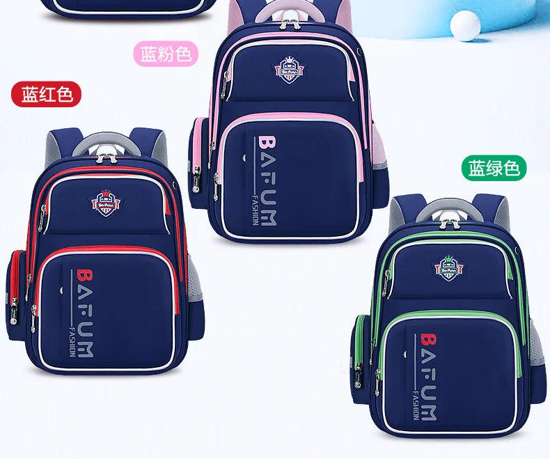 2025 New Design Large Capacity Ergonomic Teen School Backpack Waterproof Lightweight Spine Protection for Grades 1-3-6 Students