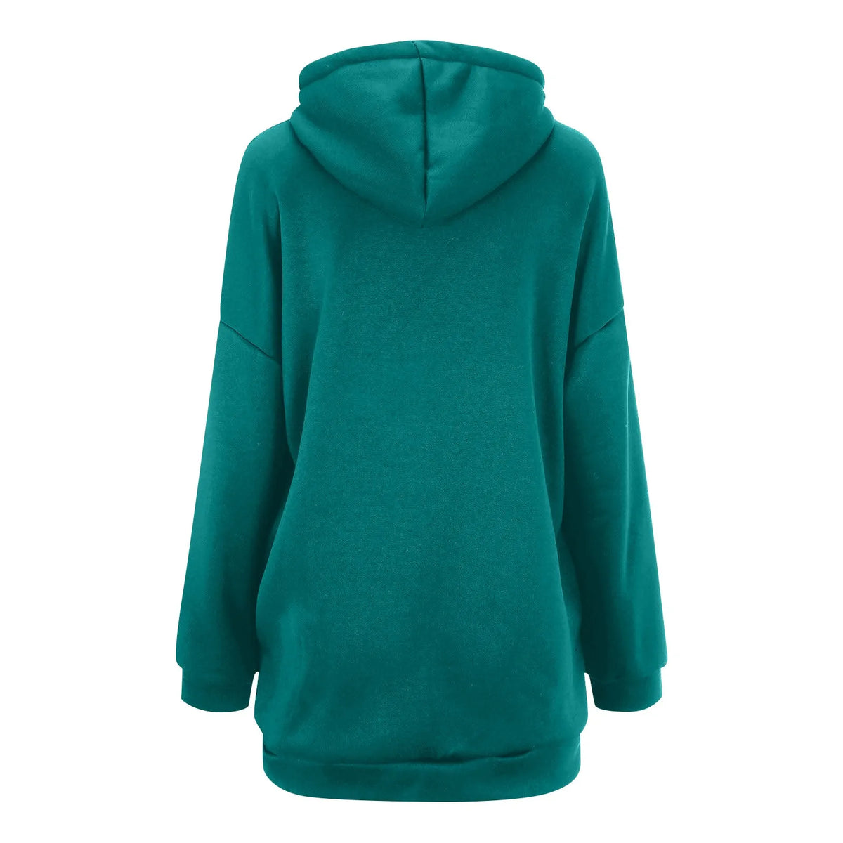 Plus Size Long Hoodies Tunic Fashion Long Sweatshirts Solid Color Fleece Knitted Zip Up Jackets With Pockets For Women