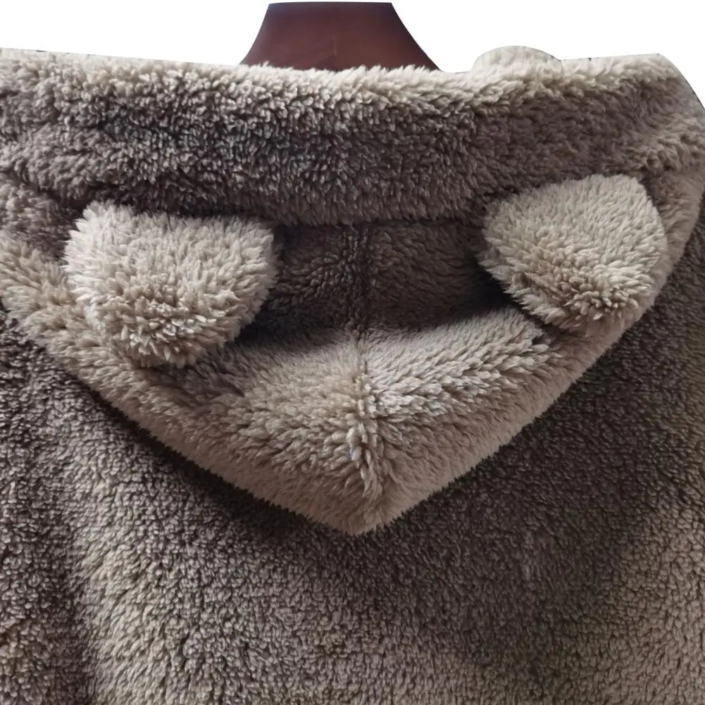 Fall Winter Women's Hoodies Winter Women Long Sleeve Rabbit Ear Hood Sweatshirt Cute Plush Warm Casual Cute Hoodie Tops 2026