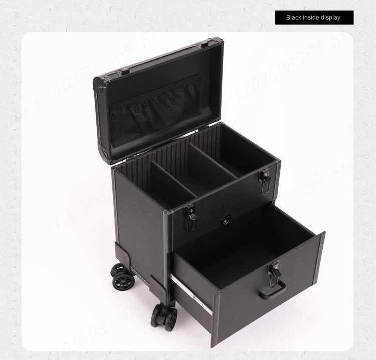 Embroidery Toolbox Beauty Nail Eyelashes Make-up Case Storage Mute Spinner Wheels Cosmetic Trolley Suitcase